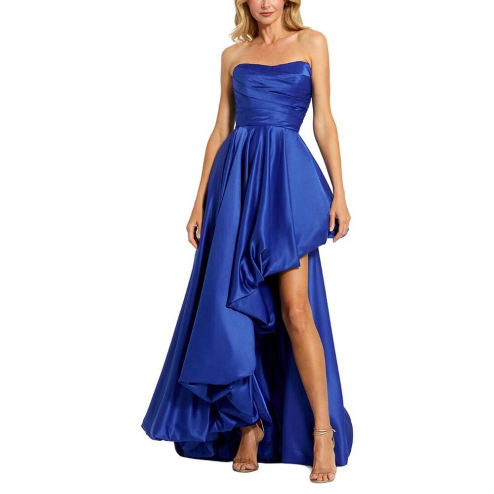 Mac Duggal Womens Slit Long Dress